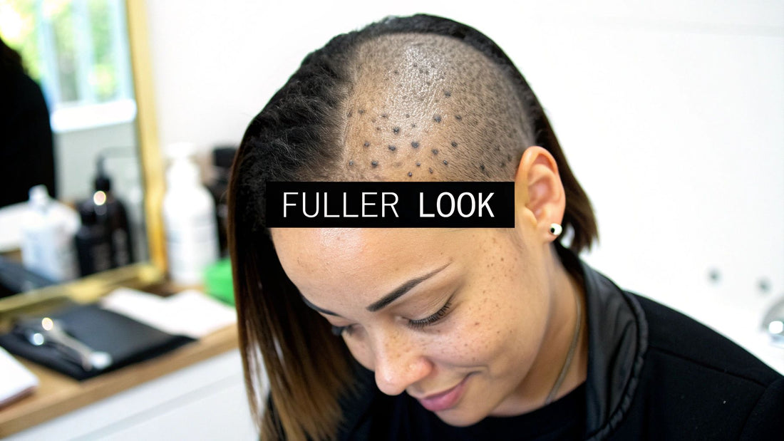 scalp micropigmentation for hair density women: fuller look