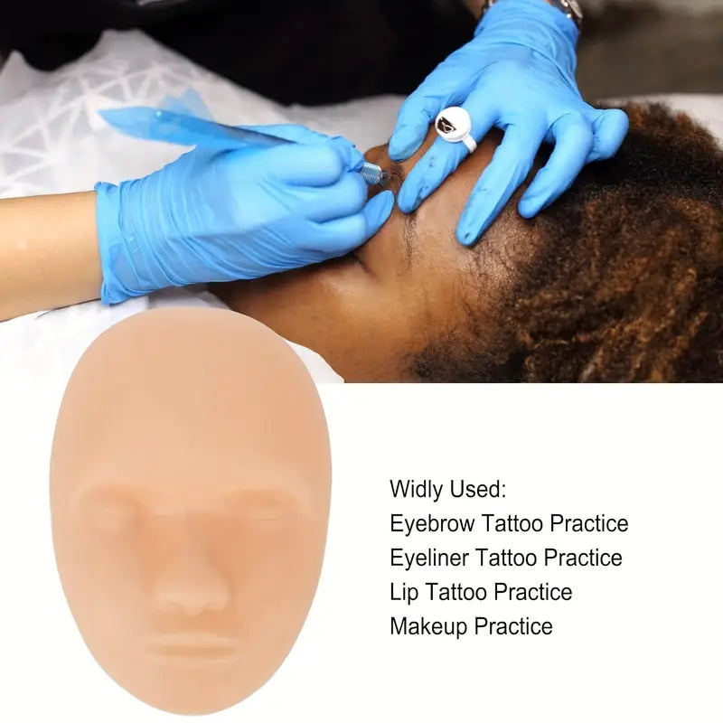 3D silicone training heads for tattoo